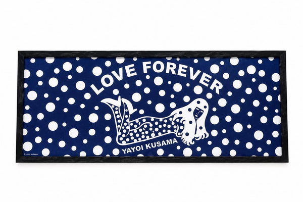 Yayoi Kusama Love Forever Blue (Framed)