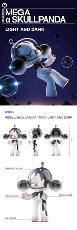 Load image into Gallery viewer, Pop Mart MEGA COLLECTION 1000% α SKULLPANDA Between Light and Dark
