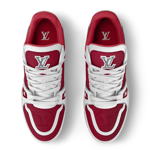 Louis Vuitton Trainer Sneaker Red White Colormania