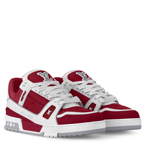 Louis Vuitton Trainer Sneaker Red White Colormania