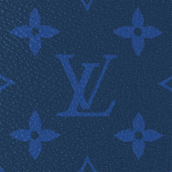 Louis Vuitton Pochette Voyage Monogram Eclipse Taiga Leather MM Pacific Blue (Brandnew)