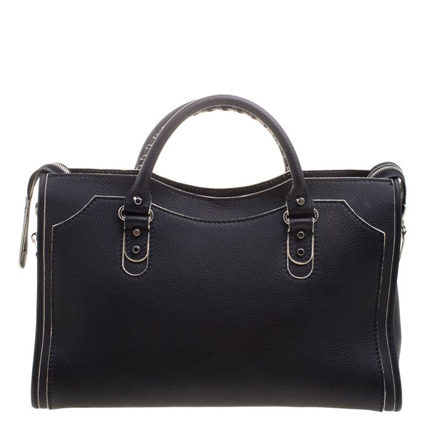 Balenciaga Black Leather Classic Highlight City Tote (Brandnew)