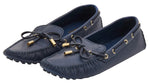 Load image into Gallery viewer, Louis Vuitton Blue Epi Leather Bow Gloria Slip On Loafers
