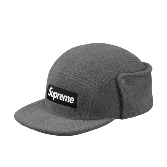 Supreme Polartec Fleece Earflap Camp Cap Grey