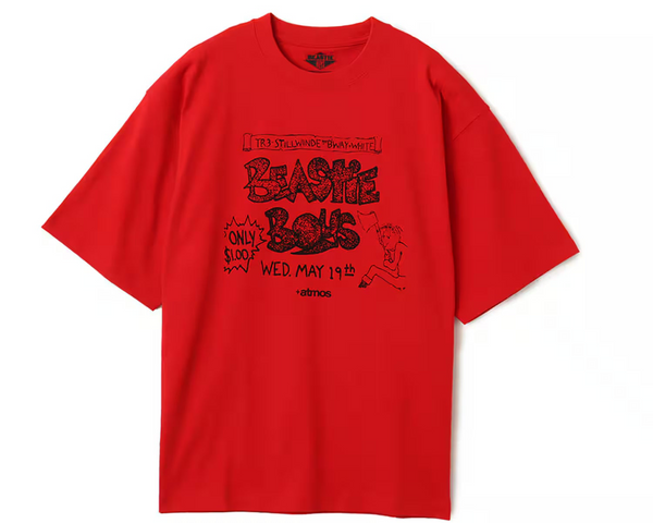 Atmos Beastie Boys x atmos FLYER T-shirt Red