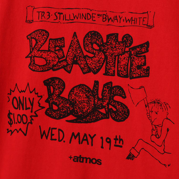 Atmos Beastie Boys x atmos FLYER T-shirt Red