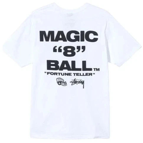 Stussy Magic 8 Ball Tee White