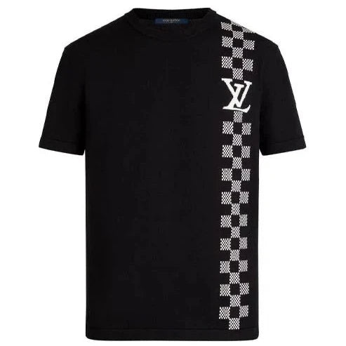 Louis Vuitton Racing Checked Short Sleeve Black T-shirt (Pre-owned)
