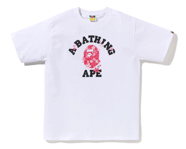 Bape Sakura College Tee White