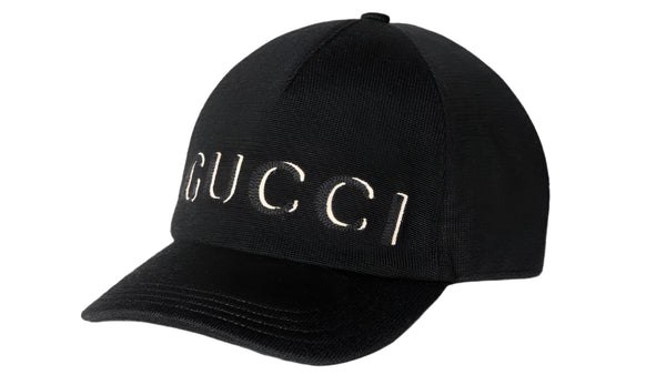 Gucci Embroidered Wool Baseball Hat Black