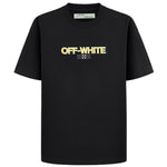 Load image into Gallery viewer, Off-White Couple Arrow Embroidery Rhinestone Short Sleeve T-shirt Black
