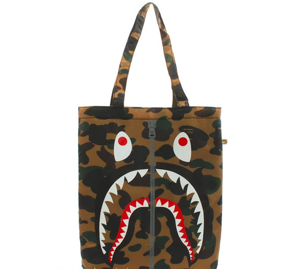 A Bathing ape Aape 2015 Spring Collection Shark Cushion Camo Tote Bag
