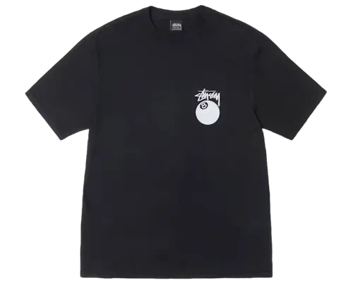 Stussy 8 Ball Pigment Dyed Tee Faded Black