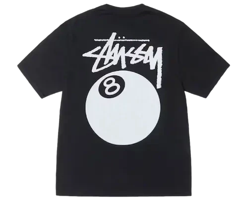 Stussy 8 Ball Pigment Dyed Tee Faded Black