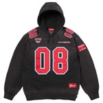 Load image into Gallery viewer, Supreme Football Jersey Hooded Sweatshirt Black
