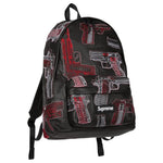 Load image into Gallery viewer, Supreme Guns Embroidered Leather Backpack Black
