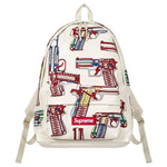Load image into Gallery viewer, Supreme Guns Embroidered Leather Backpack White
