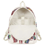 Load image into Gallery viewer, Supreme Guns Embroidered Leather Backpack White
