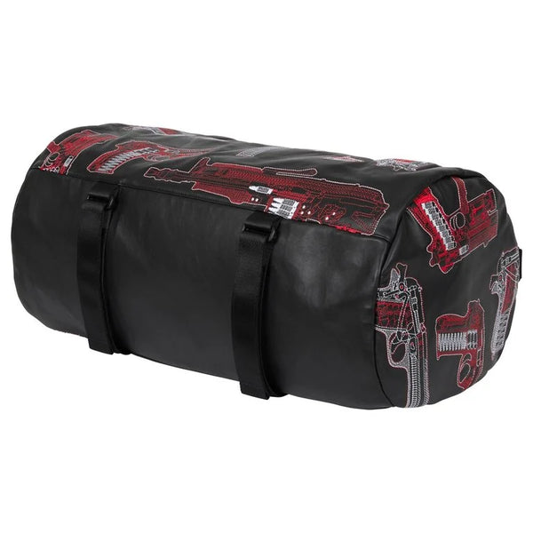 Supreme Guns Embroidered Leather Duffle Bag Black