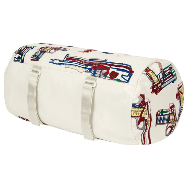 Supreme Guns Embroidered Leather Duffle Bag White