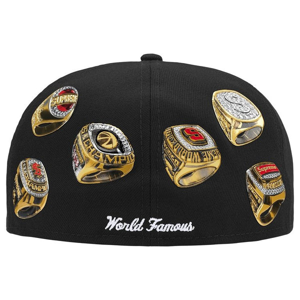 Supreme Rings Box Logo New Era 59Fifty Fitted Hat Black