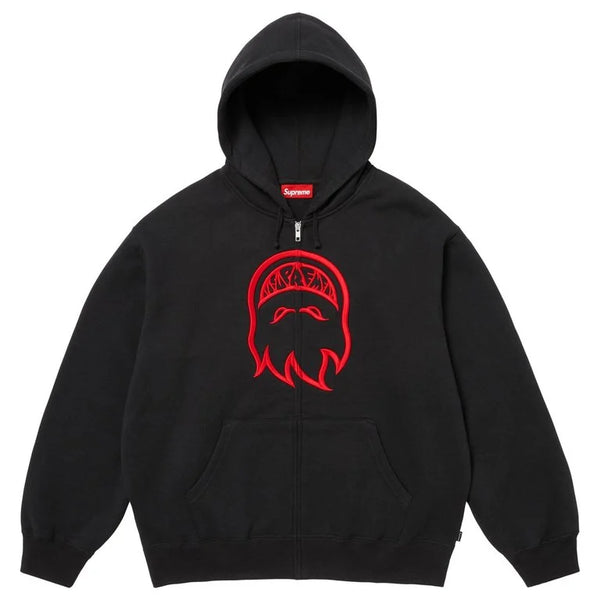 Supreme Spitfire Zip-Up Hooded Sweatshirt Black