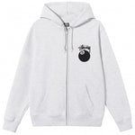 Load image into Gallery viewer, Stussy 8 Ball Zip Hooded Ash Heather
