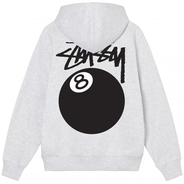 Stussy 8 Ball Zip Hooded Ash Heather