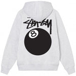 Load image into Gallery viewer, Stussy 8 Ball Zip Hooded Ash Heather
