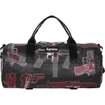 Load image into Gallery viewer, Supreme Guns Embroidered Leather Duffle Bag Black

