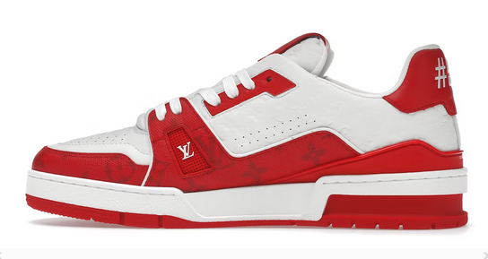 Louis Vuitton Trainer #54 Signature Red White for Women