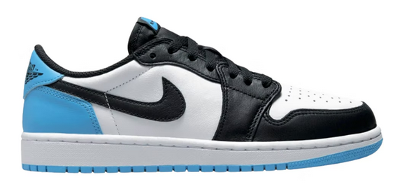 Jordan 1 Retro Low OG Black Dark Powder Blue – shoegamemanila