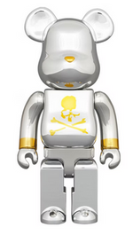 Load image into Gallery viewer, Bearbrick x mastermind JAPAN 1000% Silver
