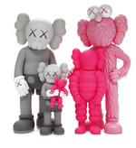 Load image into Gallery viewer, KAWS Family Vinyl Figures Grey/Pink
