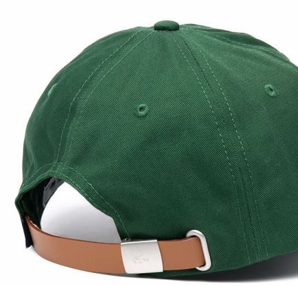 Lacoste Oversized Logo Cotton Strap-back Cap (Green)