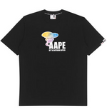 Load image into Gallery viewer, AAPE Moonface graphic cotton tee BLACK
