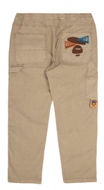 Load image into Gallery viewer, AAPE Moonface embroidered patch carpenter pants
