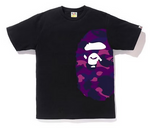 Load image into Gallery viewer, BAPE Color Camo Side Big Ape Head Tee Black/Purple
