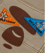 Load image into Gallery viewer, AAPE Moonface embroidered patch carpenter pants
