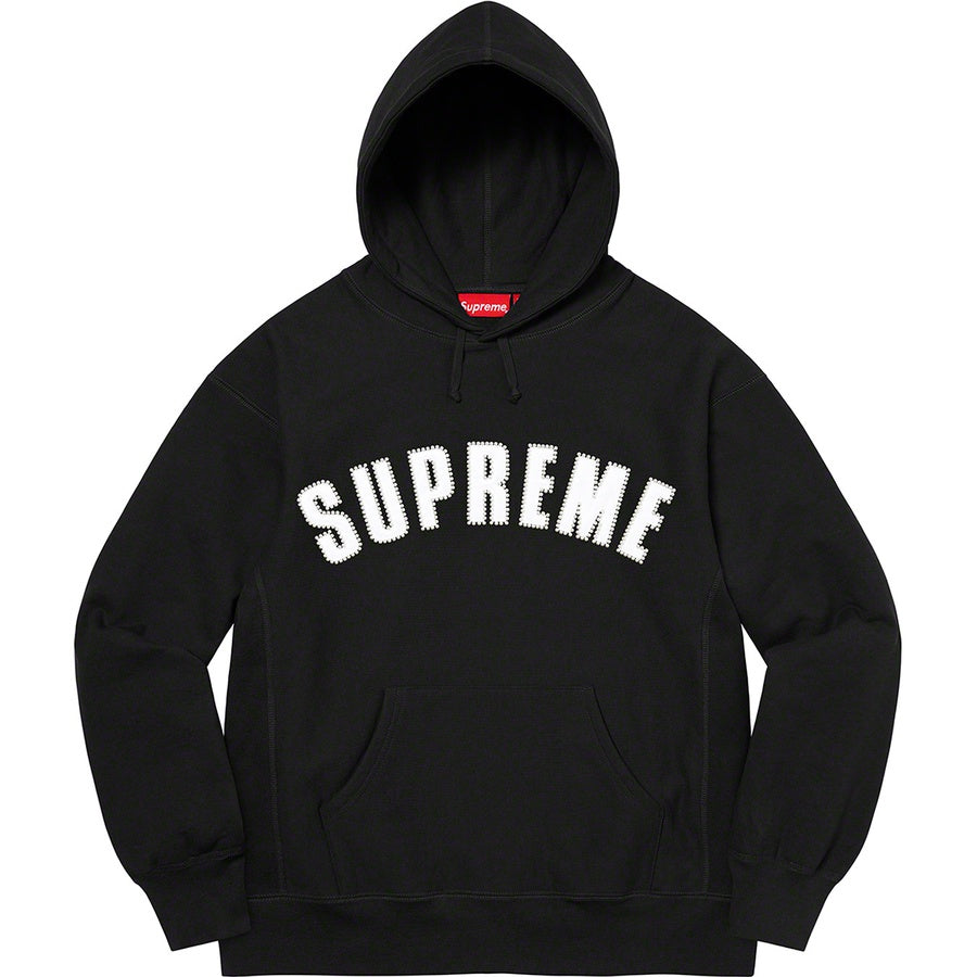 Supreme Pearl Logo Hooded Sweatshirt Black – shoegamemanila