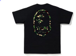 Load image into Gallery viewer, BAPE ABC Camo WGM Ape Head Tee Black/Green
