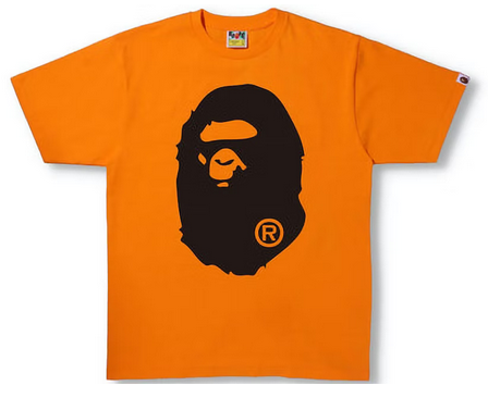 BAPE Bicolor Big Ape Head Tee (SS22) Orange