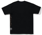 Load image into Gallery viewer, BAPE Distortion Side Big Ape Head Tee Black Black
