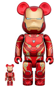 Bearbrick x Marvel Iron Man Mark 50 100% & 400% Set – shoegamemanila