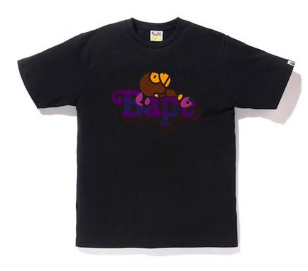 BAPE Color Camo Milo On Bape T-shirt Black/Purple