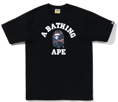 BAPE Grid Camo College Tee (FW22) Black Purple