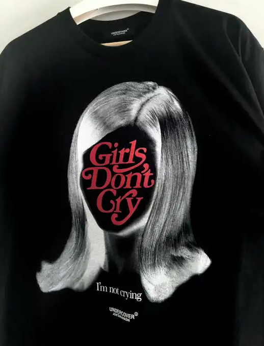 Girls Don’t Cry Undercover Face Girl Logo Tee Black