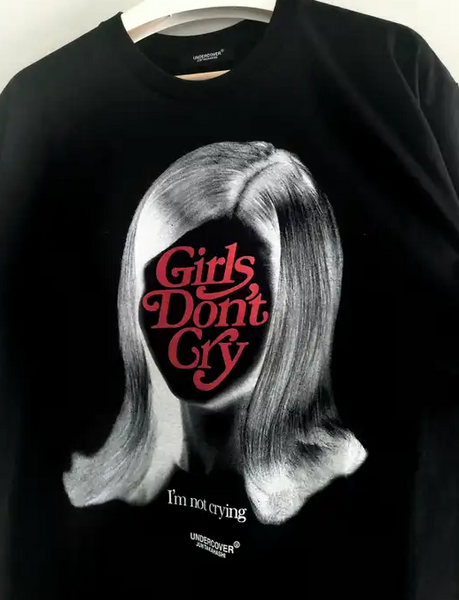 Girls Don't Cry Undercover Face Girl Logo Tee Black