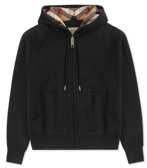 Letter Graphic Cotton Blend Hooded Top (W)