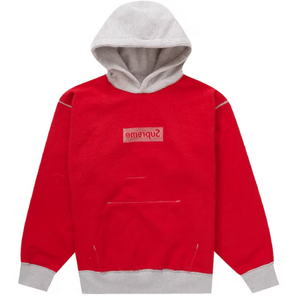 Supreme Inside Out Box Logo Hooded Sweatshirt Heather Grey